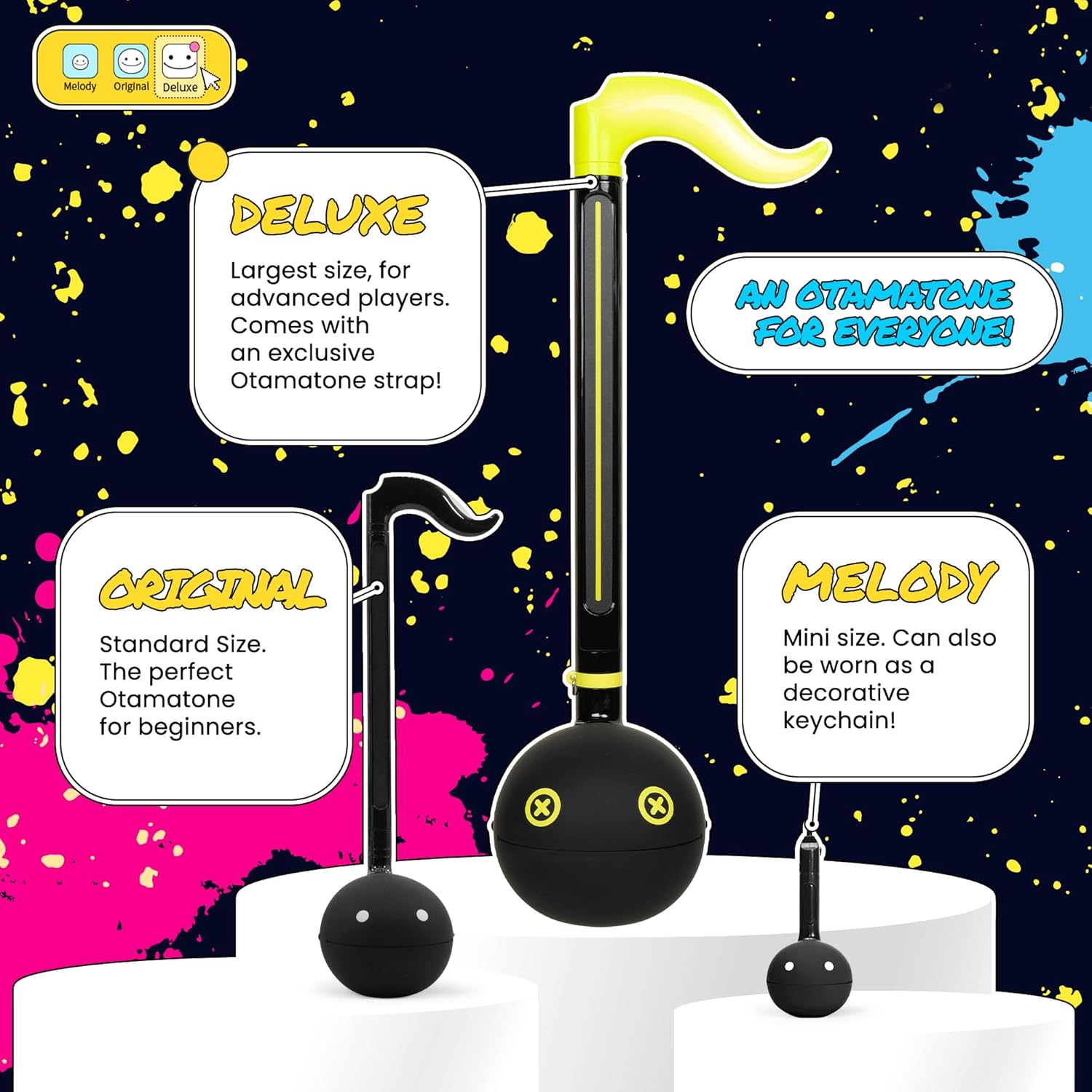 Otamatone Deluxe Electronic Musical Instrument for Adults Portable Synthesizer Digital Electric Music from Japan by Maywa Denki Cool Stuff Gifts, Monster (Lime Green) [English Manual]
