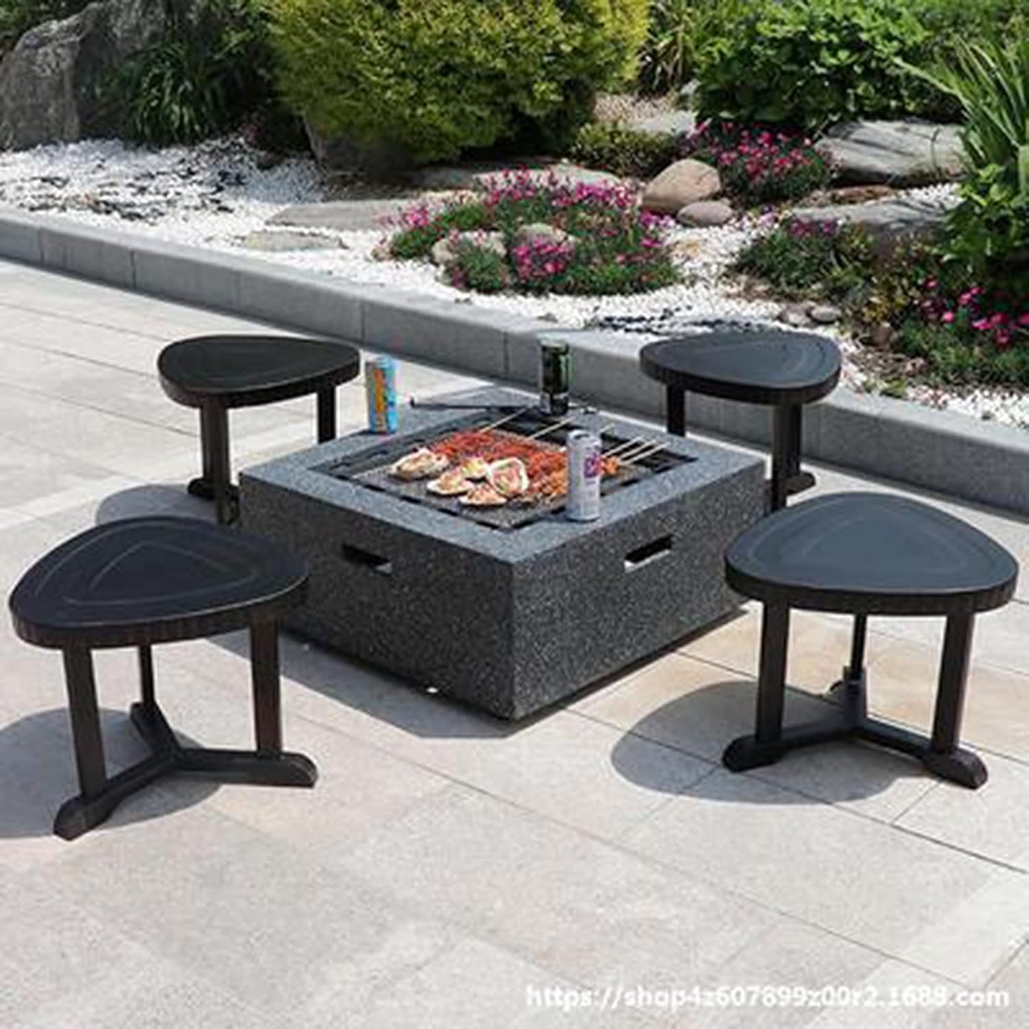 Fire Pit Outdoor fire Pit, Villa Courtyard Coffee Table Barbecue Table, homestay Heating Brazier, Home Fireplace Table