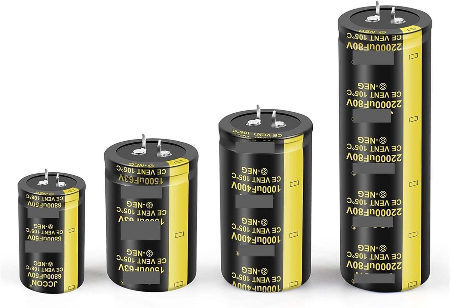 ALKOY 2 Pieces 100V Audio Capacitor Amplifier electrolytic Capacitor 2000 Hours 105 ℃ Suitable for Filter/Audio/air Conditioner/HiFi Capacitor (Size : 100V15000F 35x100 4P)