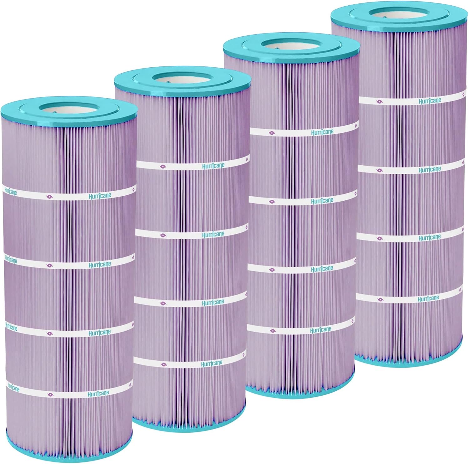 Hurricane Filters - HF8412-01P 4 Pack Platinum Purple Pool Filter Cartridge - Replacement for PWWCT125, Unicel C-8412, Filbur FC-1293, Waterway Clearwater II, Pro-Clean 125 above Ground