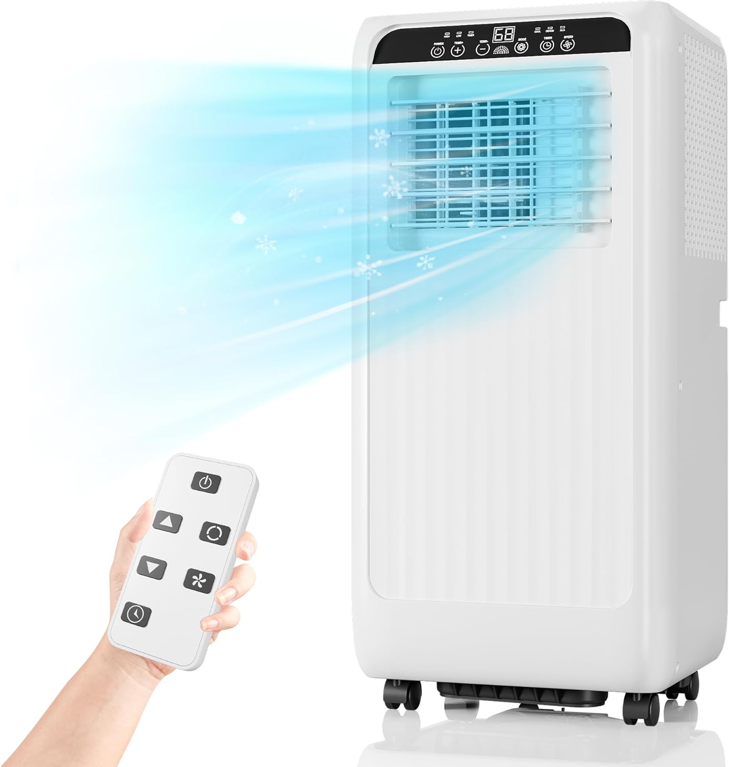 8000 BTU Portable Air Conditioner, Cools Up to 350 Sq. Ft, 3-In-1 Room Air Conditioner With Dehumidifier & Fan, Sleep Mode, Easy Install Kit for Home