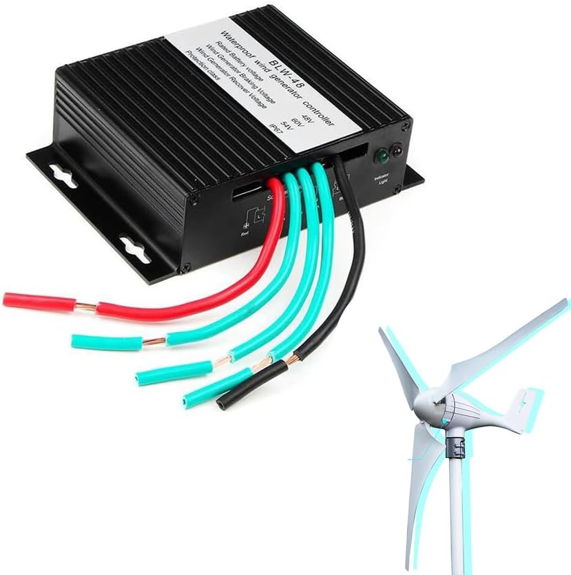 10A-40A 12V 24V 48V Low Wind Speed MPPT Charge Controller,100-9000W Regulator for Wind Turbine Generator Windmill,Water Proof Controller