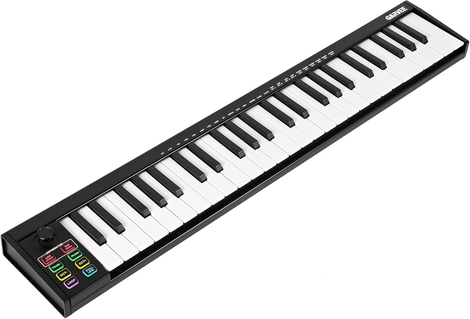 49-Key MIDI Keyboard Controller — Compact USB/DAW Integrated Keyboard with 8 Drum Pads, 8 Knobs & OLED Display. Ideal for Music Production.