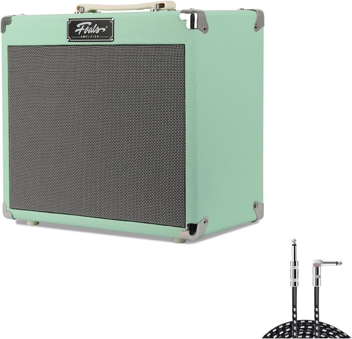 FOALS FW20 20W Electric Guitar Practice Amp, Dual-Channel Clean/Drive Combo Amplifier with Bluetooth, Headphone Output & 8-Inch Speaker (Green)