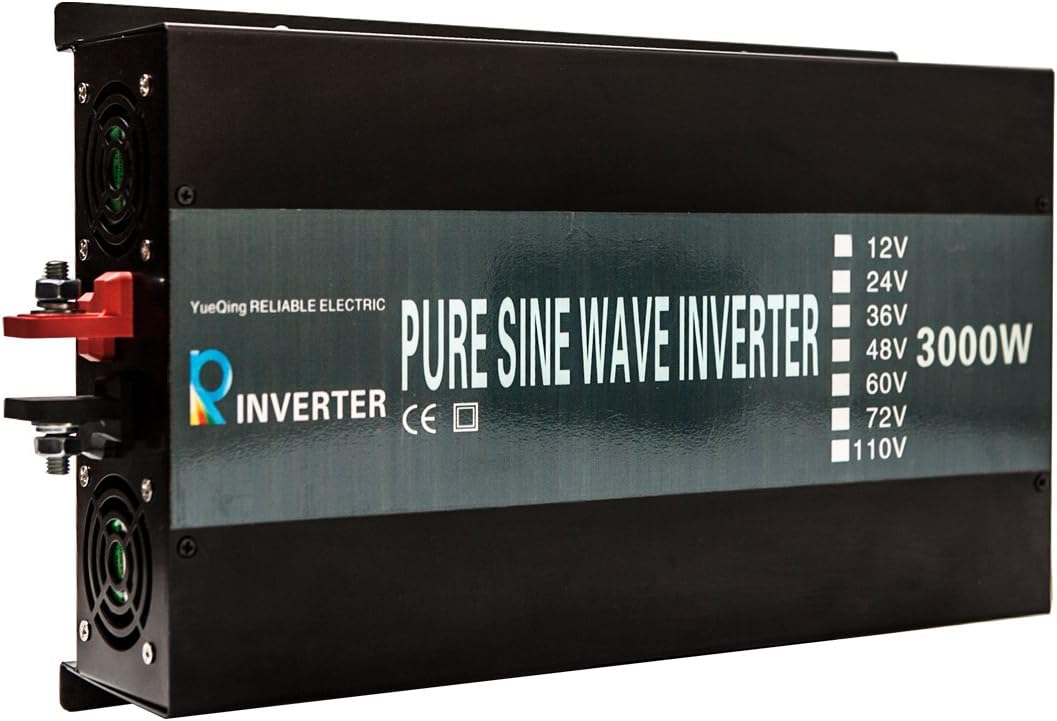 WZRELB Reliable 3000W Pure Sine Wave Solar Power Inverter 48V 120V Off Grid DC to AC Power Converter Generator Home Power Backup