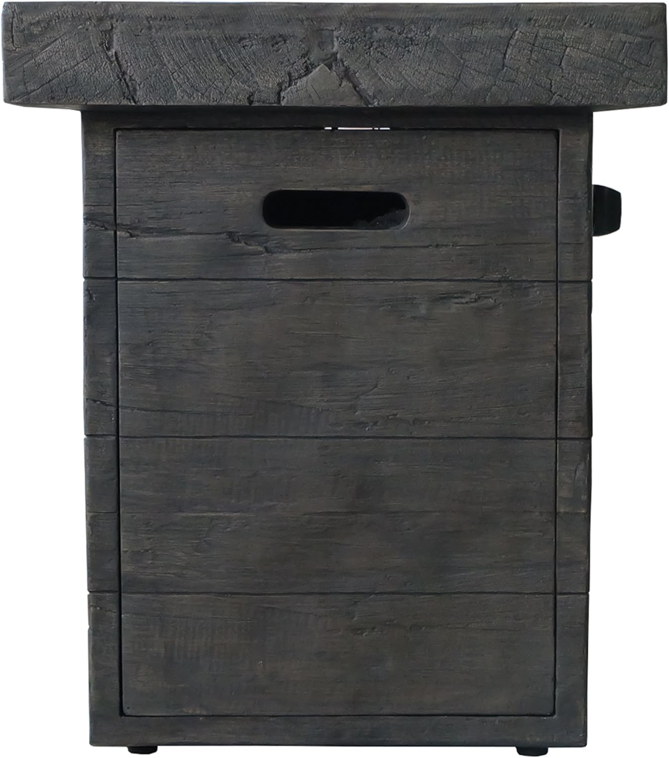 Great Deal Furniture Outdoor Rectangular Fire Pit, Brown