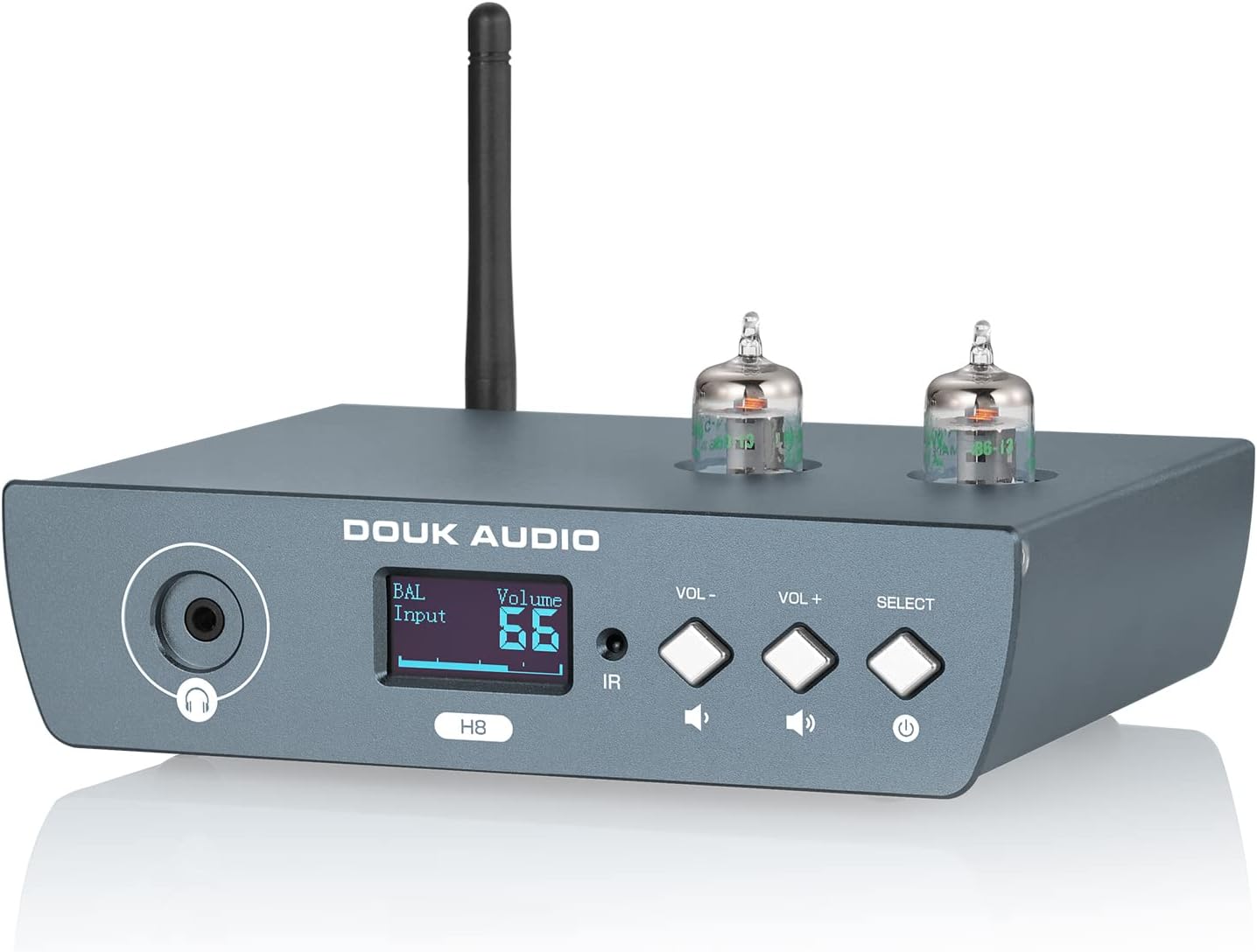 Douk Audio HiFi Tube Bluetooth Preamp Receiver Balanced XLR/RCA Pre-Amplifier Headphone Amp (H8)