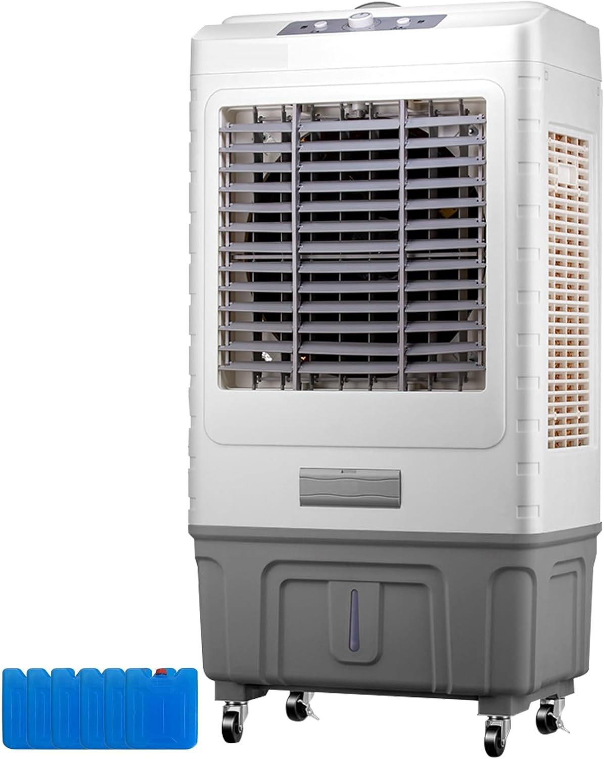 Evaporative Cooler, Portable Air Conditioners, with Large Capacity Water Tank, Powerful Air Supply, 3 Wind Speeds, for Backyard, Garage, Patio(118cm/46in)