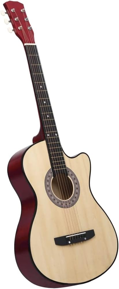 Western Acoustic Cutaway Guitar with 6 Strings 38
