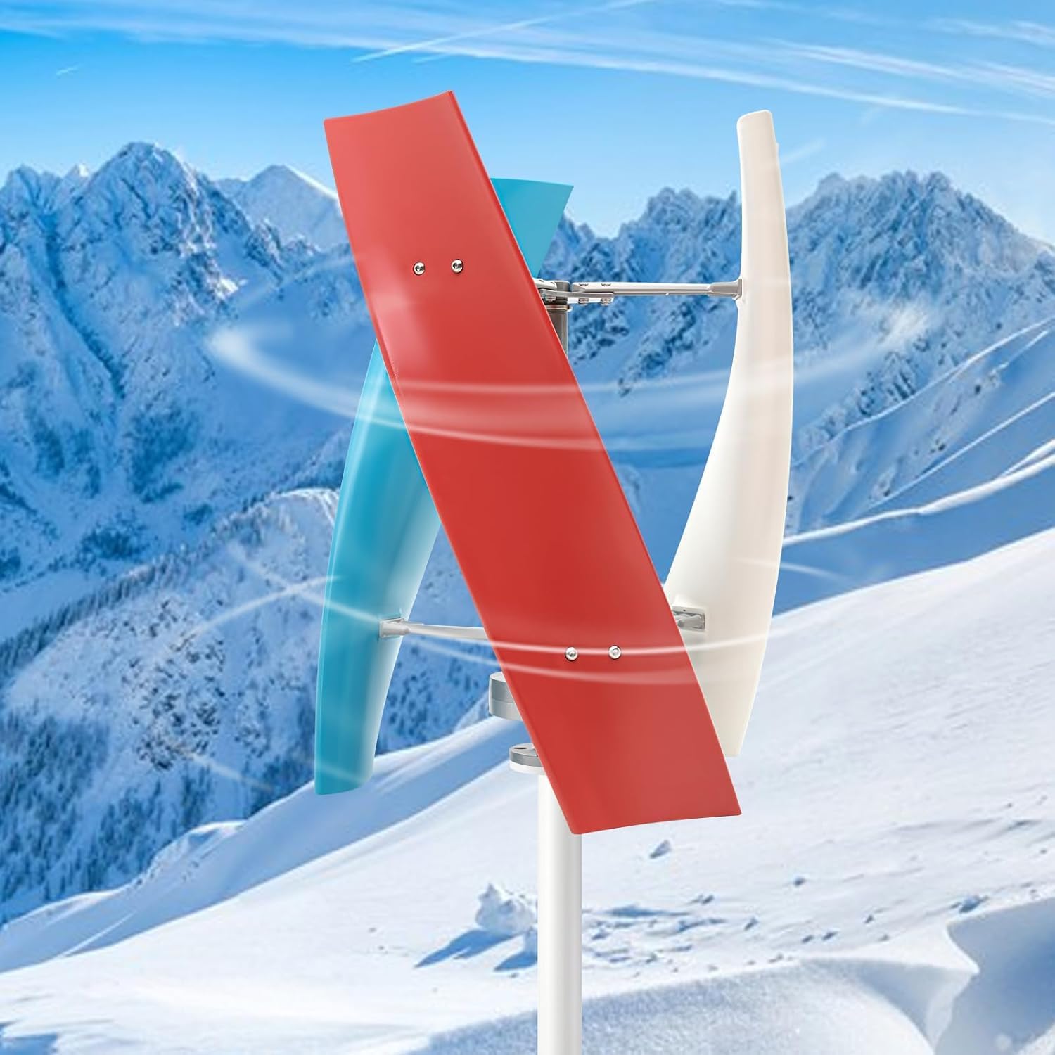 CAJUCA Wind Power Turbine Generator, 3000W Vertical Wind Turbine Power Generator Kit DIY Portable Helix Natures Generator