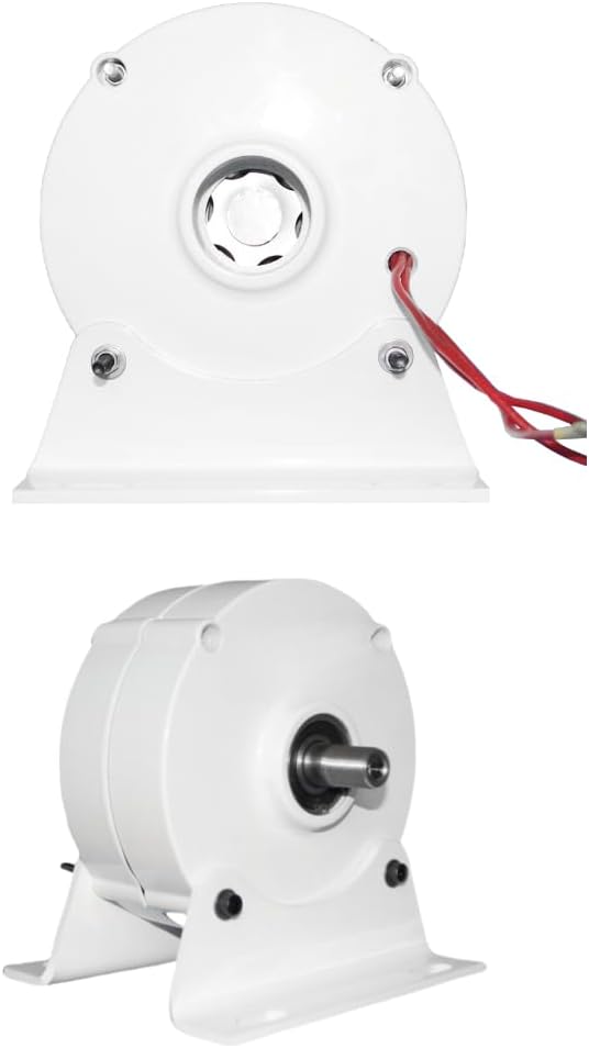 500W Permanent magnet Generator 12V 24V 48V Three Phase Alternator for Home Electric Motor Generator for Vertical Horizontal Wind Turbine (With Base-Double shafts, 48V)