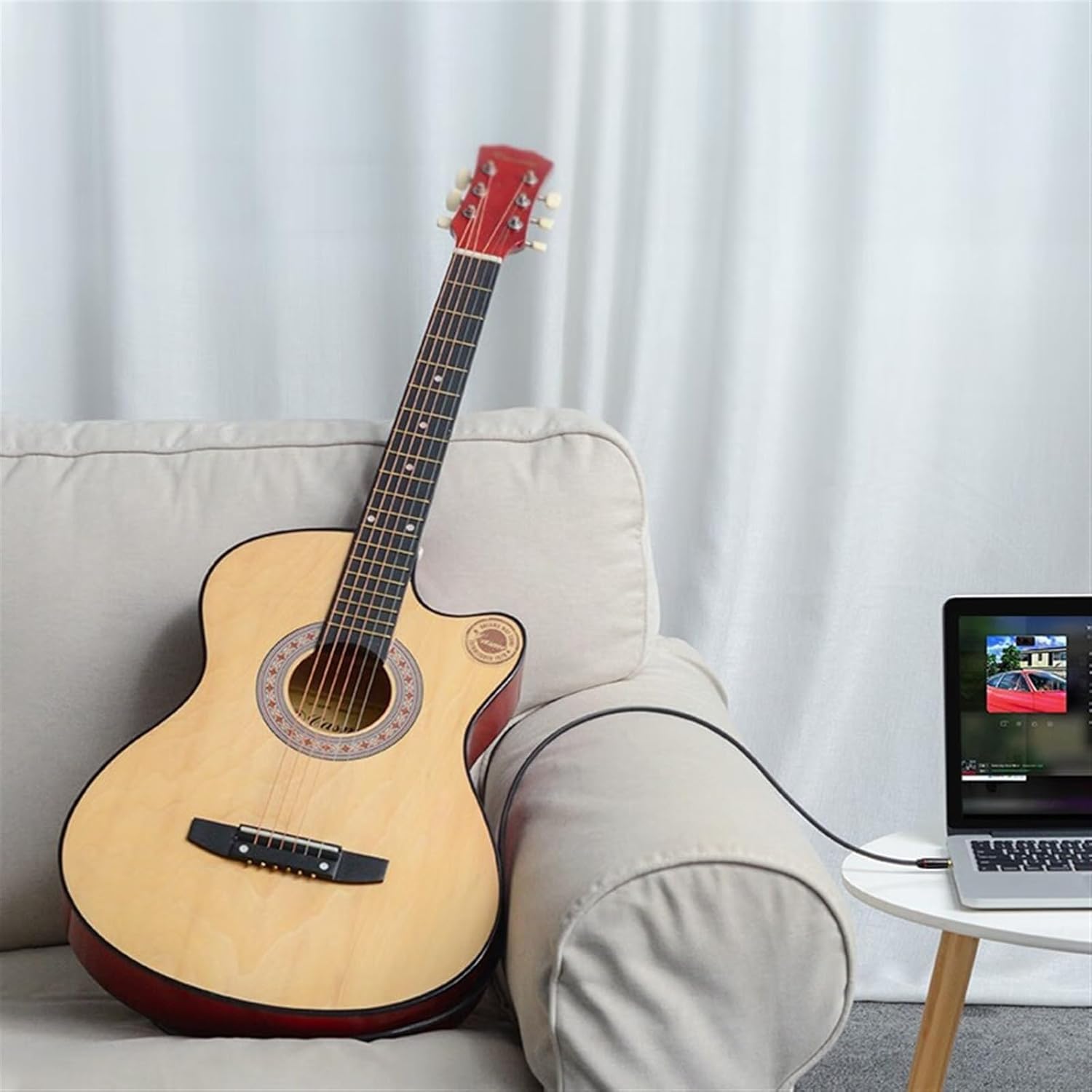 Guitar Audio Cable 3.5 to 6.5 Male to Male Cable Connection Cable 6.35mm Amplifier Mixer Guitar Conversion Cable(15m)