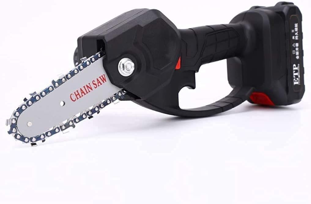 Chainsaws for Cutting Branches Household Lightweight Electric Chainsaw | 4Inch Cordless Handheld Chainsaw 21V High Power | Battery Chainsaws for Cutting Branches and Wood (Size : 1PCS 15000 ()