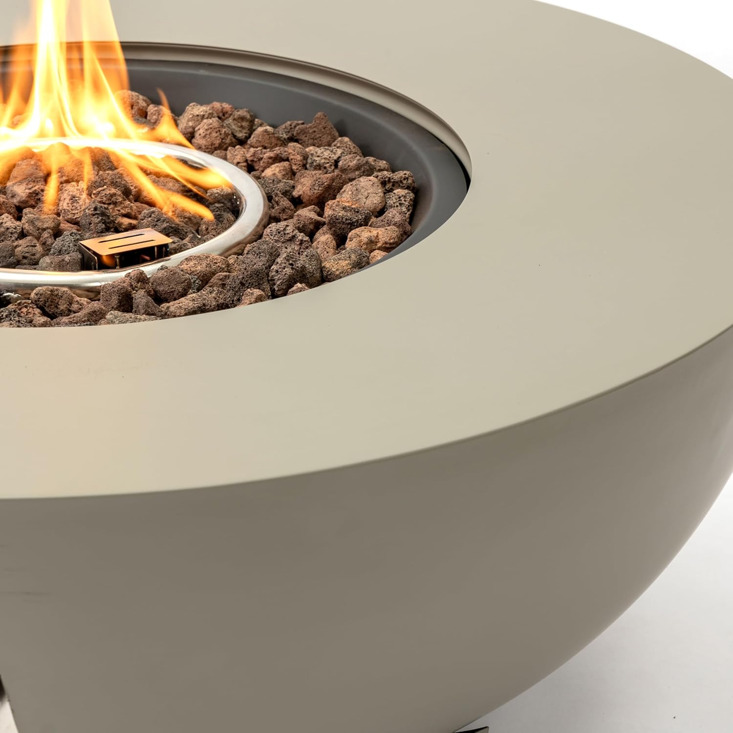 GOWE 36_inch Round Iron Fire Pit Table