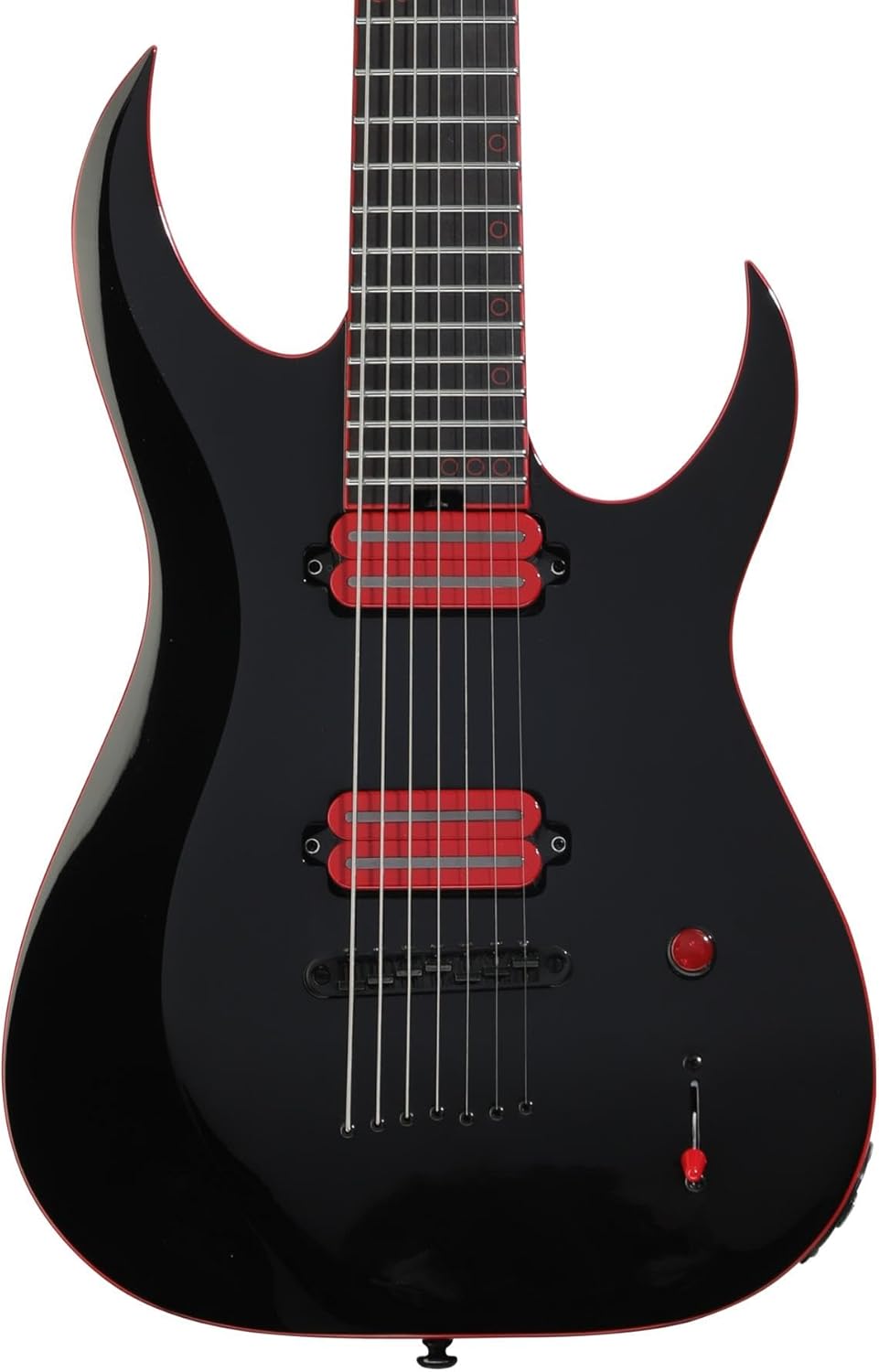 Schecter Sunset-7 Red Dawn 7-string Baritone Electric Guitar - Gloss Black