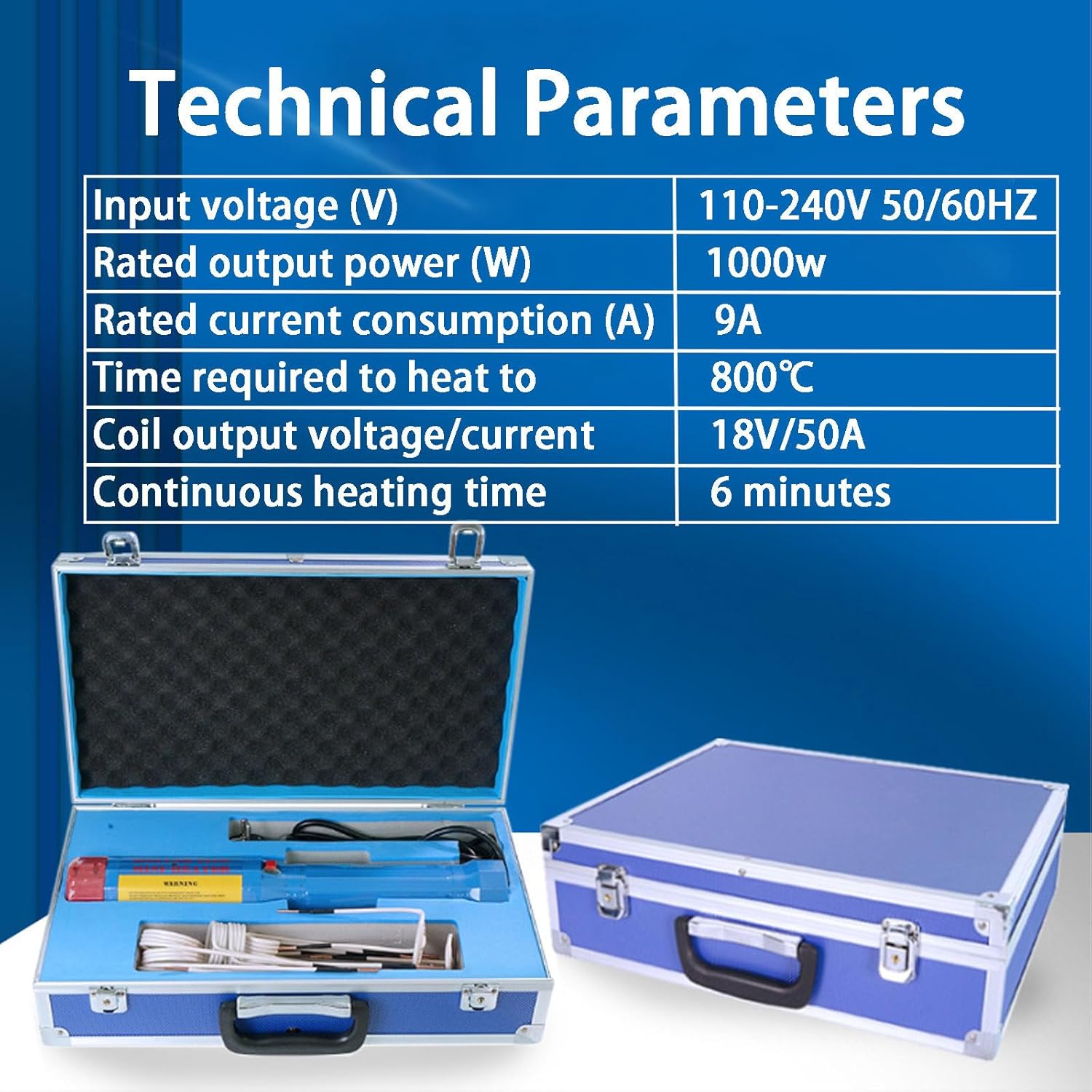 NYANS Magnetic Induction Heater Tool, Bolt Removal Tool, Flameless Heating, High-Speed Cooling Fan, with 8 Coils and Carrying Case, for Screws, Bearings, Iron Metal Parts