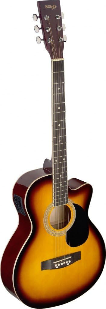 Stagg SA20ACE SNB Auditorium Cutaway Acoustic-Electric Guitar - Sunburst