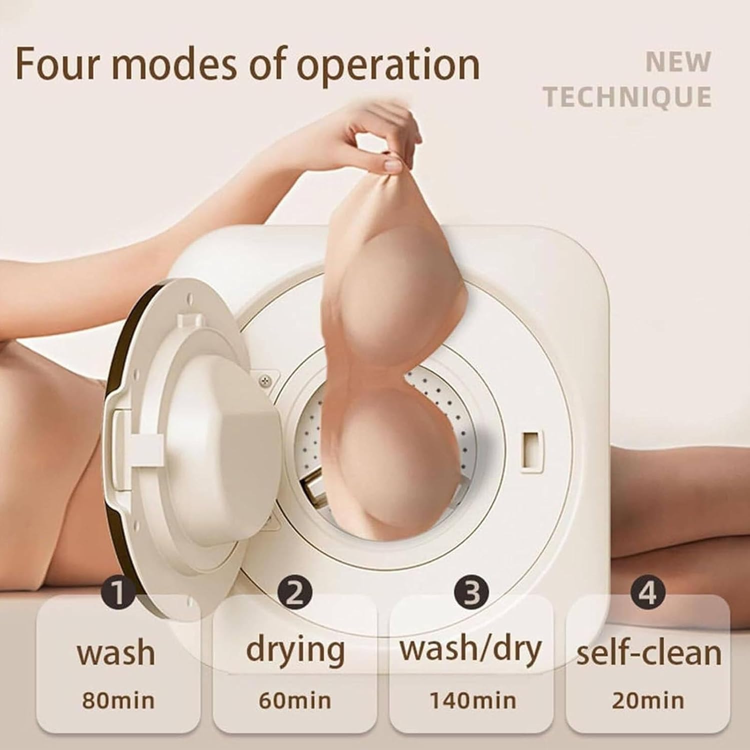 Mini Fully Automatic Washing Machine, Smart Drum Washing and Drying, Wall-mounted/desktop Integrated Washing Machine, Front-loading Small Dryer (Desktop)