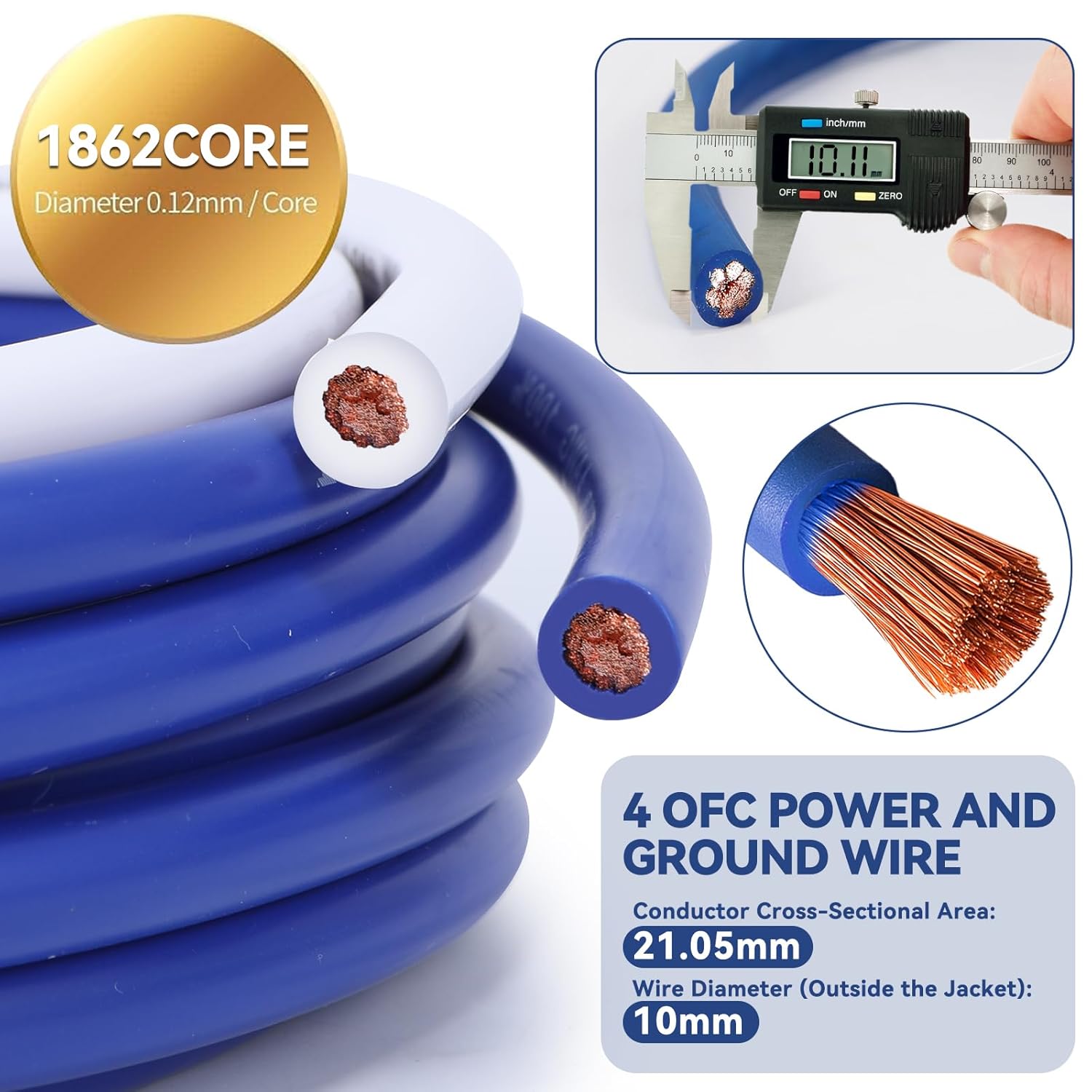 TOPSTRONGGEAR 4 Gauge OFC Amp Kit Car Audio Amplifier Wiring Install Kit with RCA Cables, 150A Fuse, 17FT Power Cable – 4 OFC Complete Subwoofer Installation Kit for Car, Truck, Marine Stereo Systems