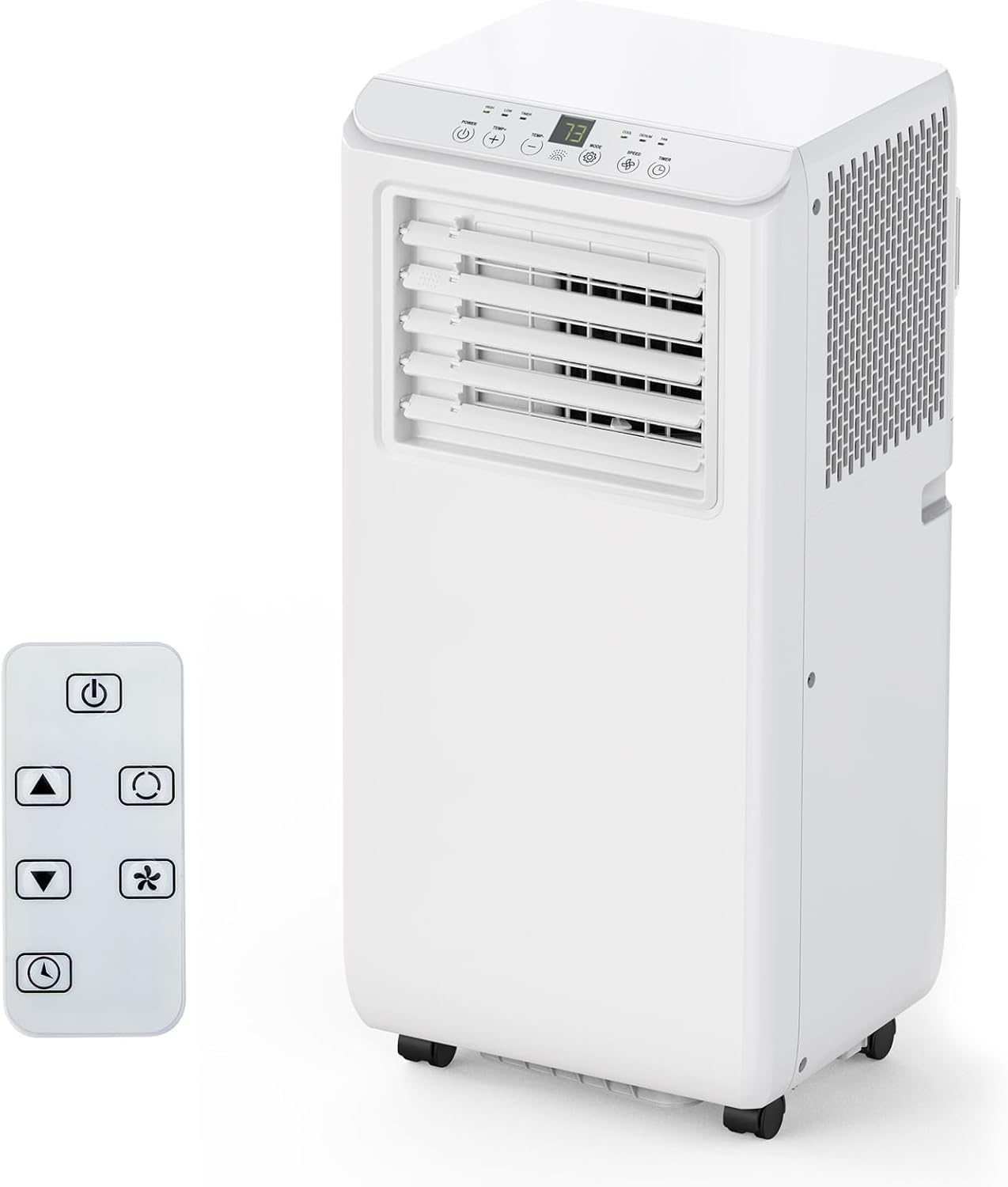 Rapid Breeze 8,000 BTU Portable Air Conditioner - 3 in-1 AC Unit with Dehumidifier, Fan & Sleep Mode - Remote Control, 24H Timer, Window Kit for 350 Sq.Ft Bedroom/Office