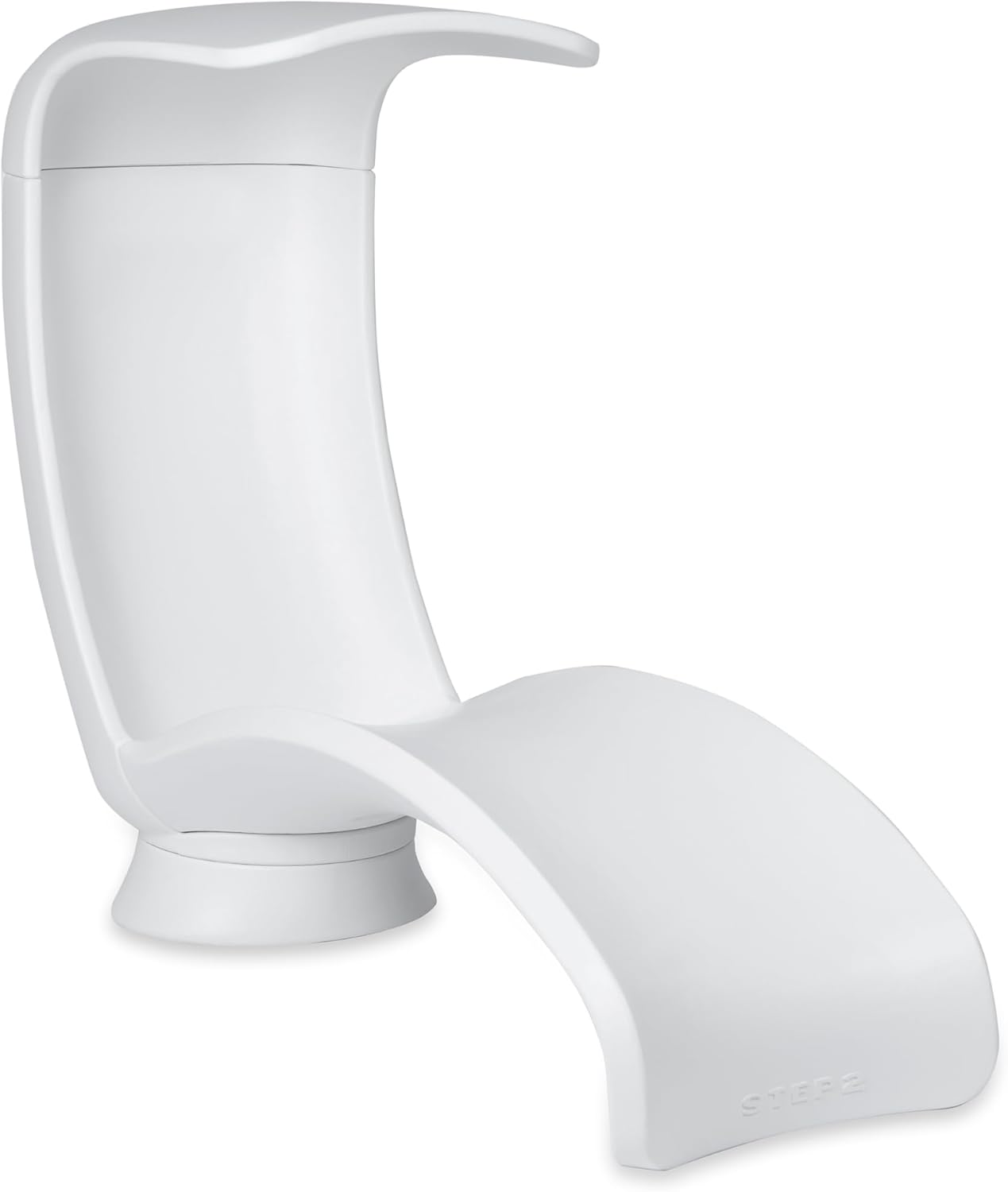 Step2 Mondello Lounger with Removable Shade, Stylish Poolside Lounger, Fade-Resistant, Waterproof Patio Furniture for Sun Shelf, Use in Pools up to 15-Inches of Water, Weighted, White