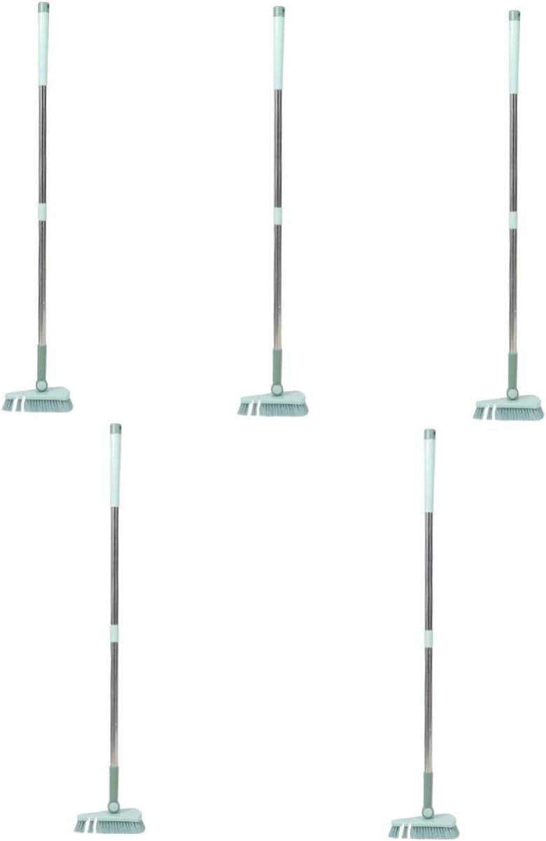 Sosoport 5pcs Multi-use Floor Scrub Brush Long Pole Tile Cleaning Tool Household Pool Scrubber