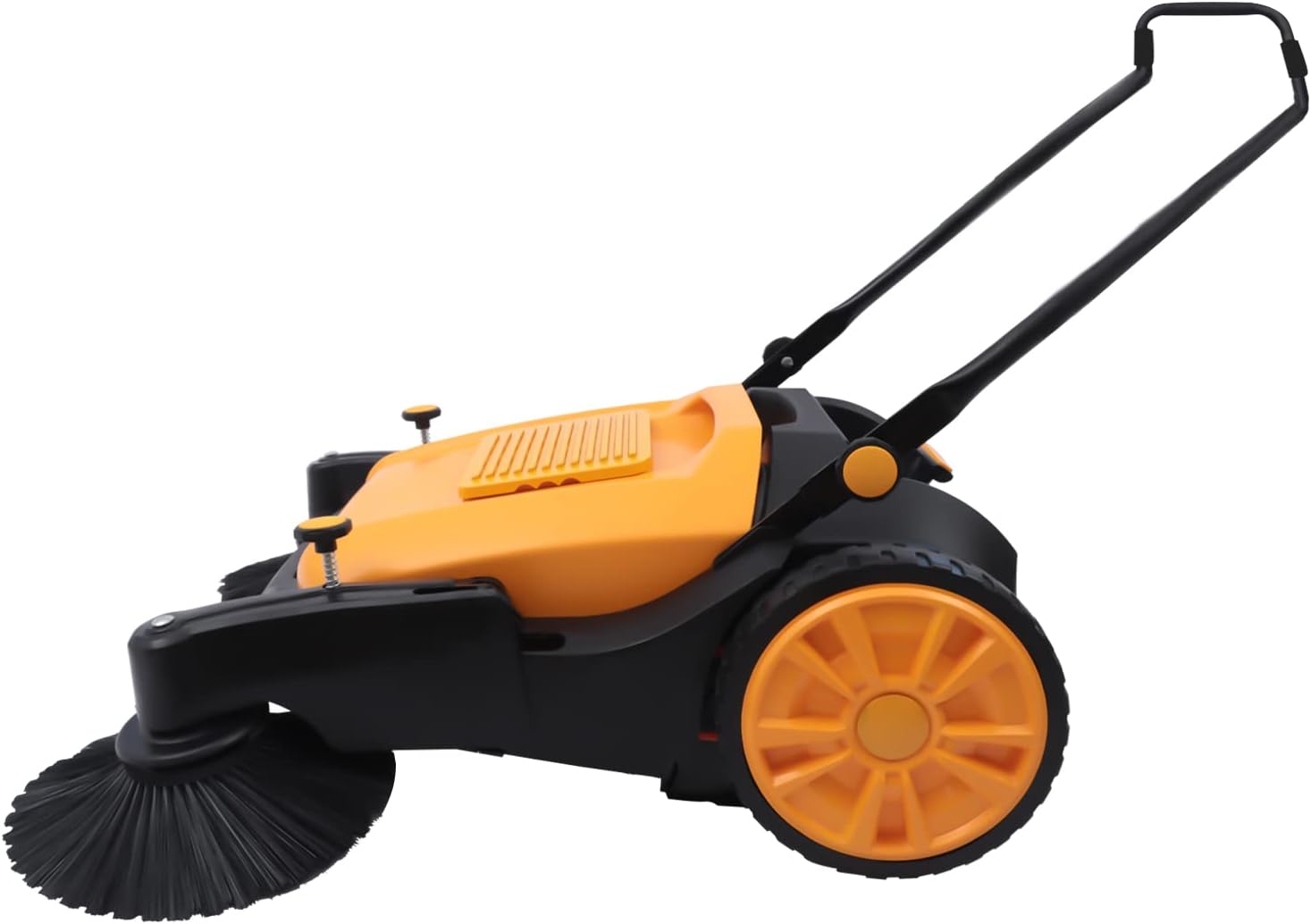 5-Gears Manual Push Leaf Collector Lawn Sweeper Grass Collector - Cordless Floor Sweeper for Garden Yard and Street Use (41 in)