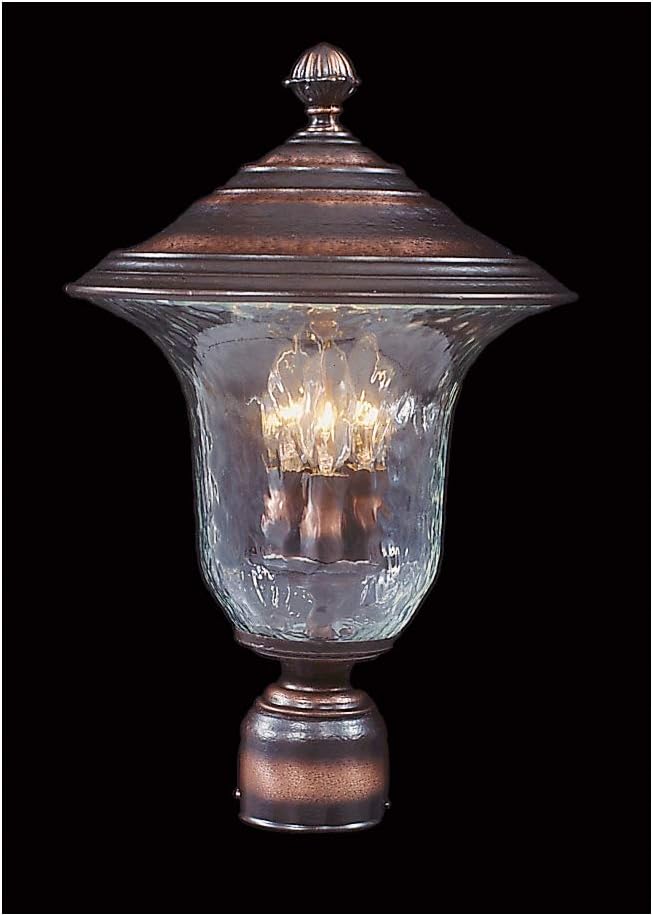 Framburg 8327 IRON 3-Light Carcassonne Exterior Post Mount, Iron