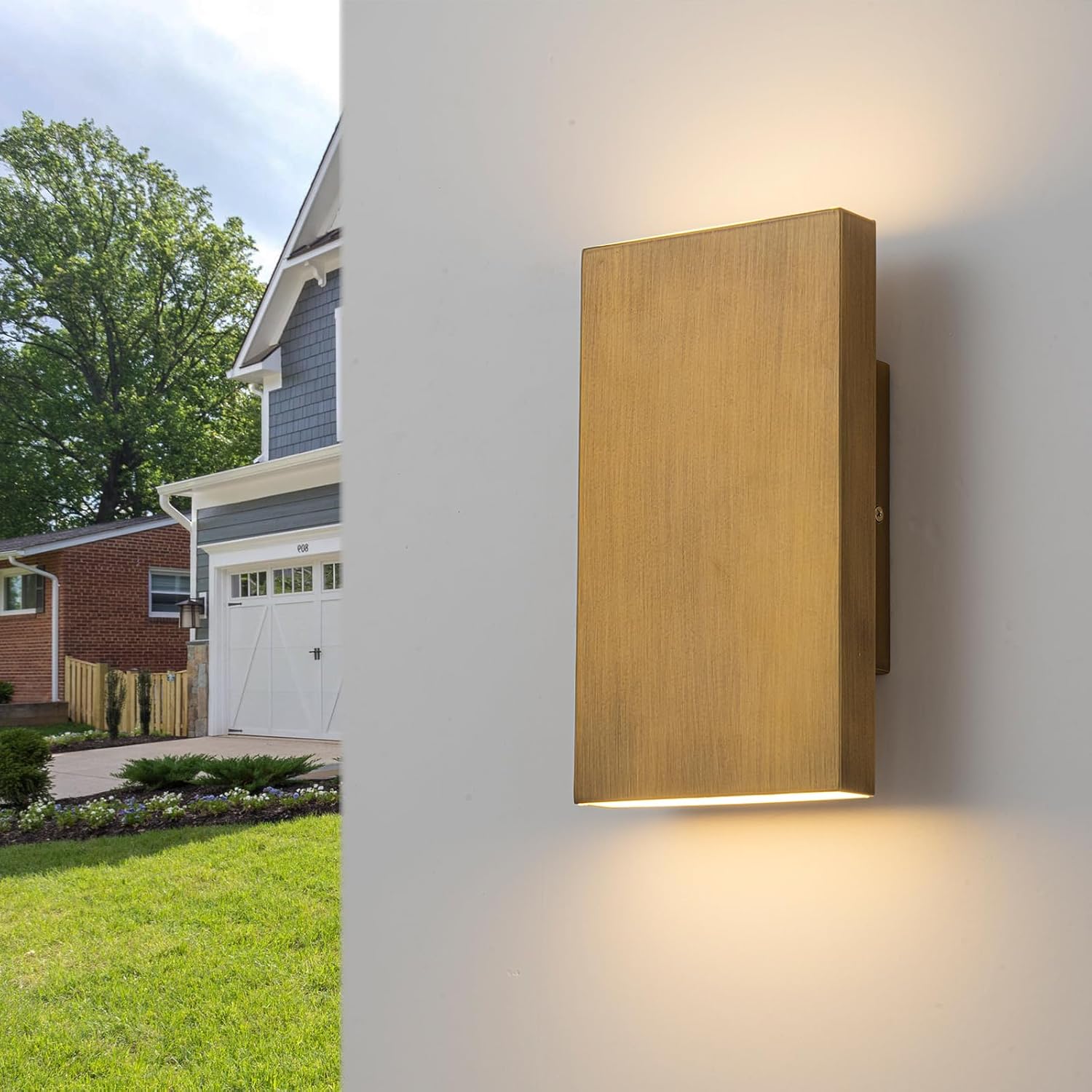 Handmade Gold Up and Down Outdoor Wall Lights 10