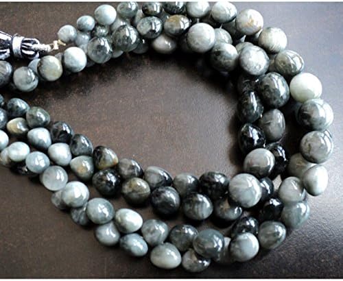 Cats Eye Bead, Black Cats Eye, Briolette Beads, Onion Briolette, 5mm To 8mm Each, 4.5 Inch