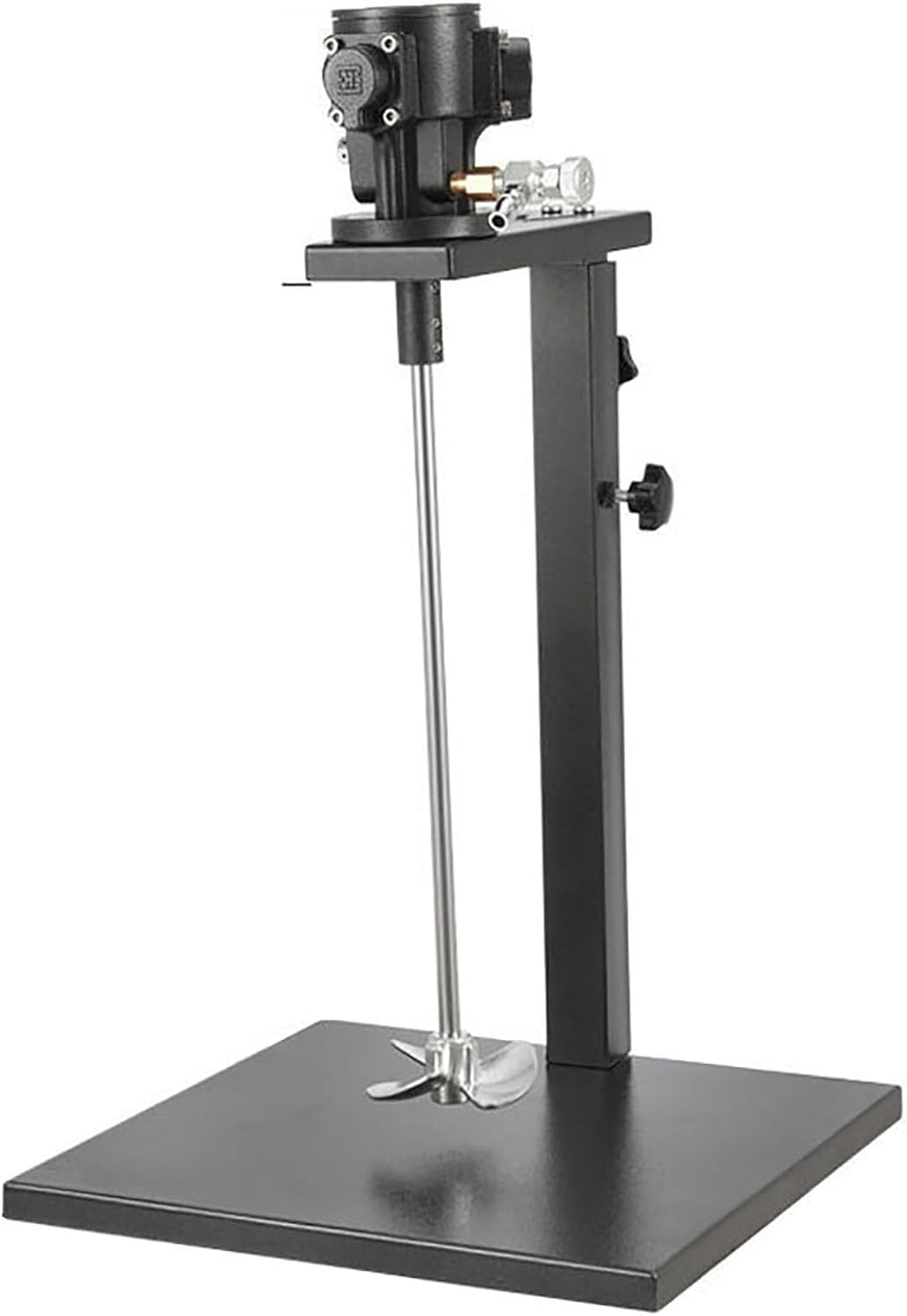 Pneumatic Paint Mixer, 5 Gallon 1/8HP Air Agitator, Paint Mix Machine with Stand, Height Adjustable, Mix Tool for Viscous Liquid Ink Dye(Stainless Steel Blade)
