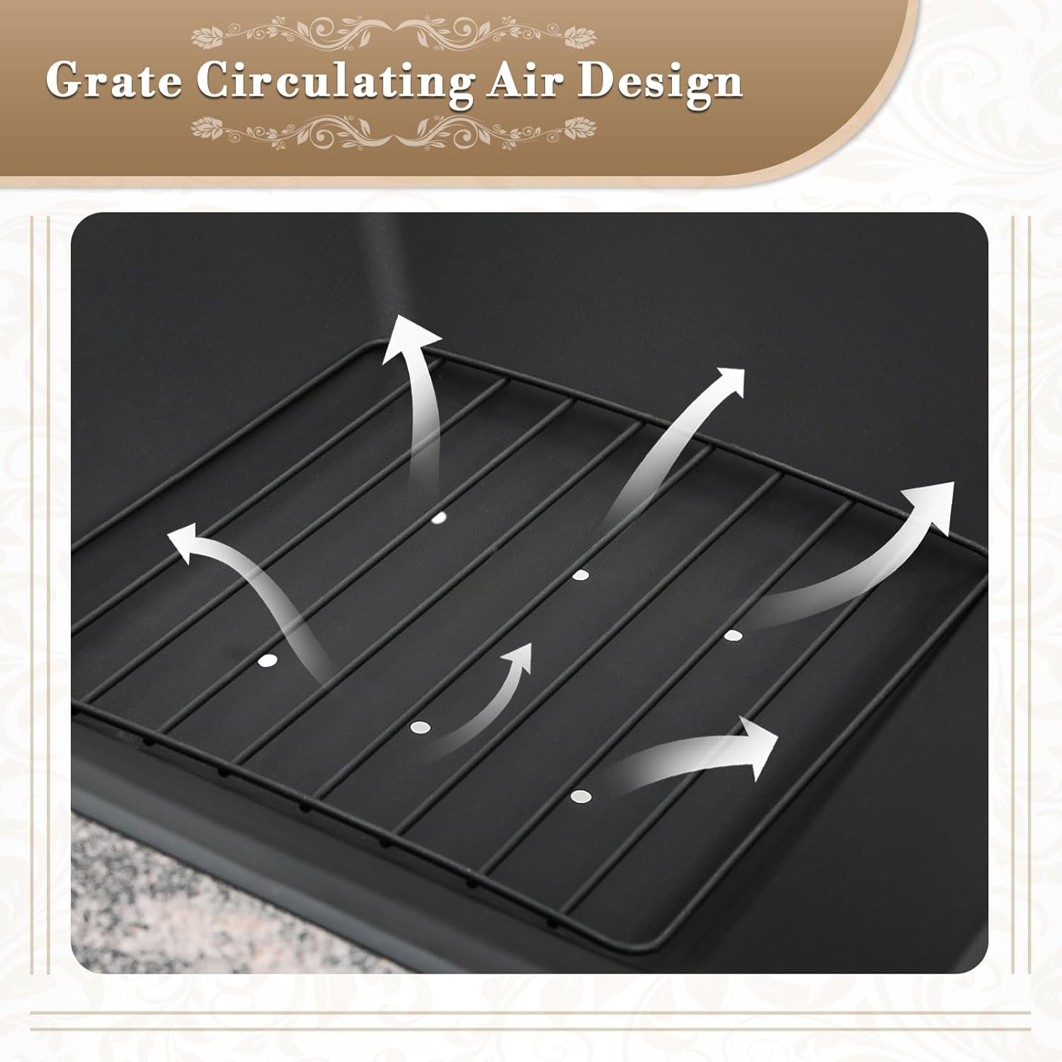 Athena Collection 30 in Patio Fire Pit Table, 3 in 1 Multiuse Square Iron Large Wood Burning Firepit Table Outdoor Fireplace with Spark Screen Log Grate Poker for Outside Heating Camping BBQ Bonfire