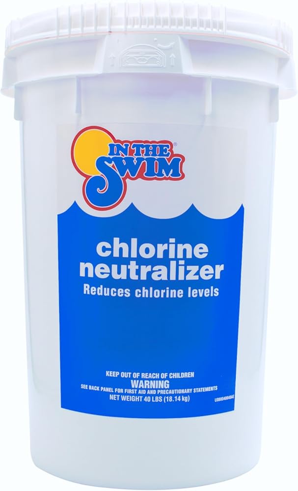 In The Swim Chlorine Neutralizer for Swimming Pools - Quickly Reduces Chlorine Sanitizer Levels - 90% Sodium Thiosulfate - 40 Pounds