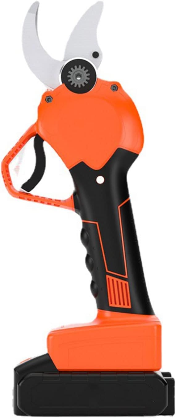 Gardening Shears Electric Pruning Shears Pruning Shears Gardening Shears Garden Shears Rechargeable Lithium Battery Scissors Orange/Black-Single/Dual Battery (Orange 30mm Dual battery)