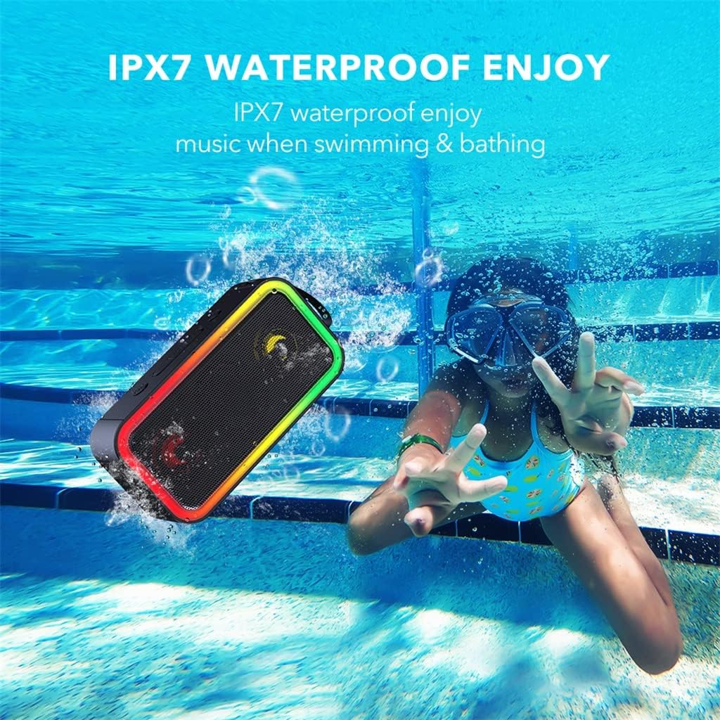 40W Output Power Speaker with Class D Amplifier Excellent Bass Performace HiFi Speaker, IPX7 Waterproof