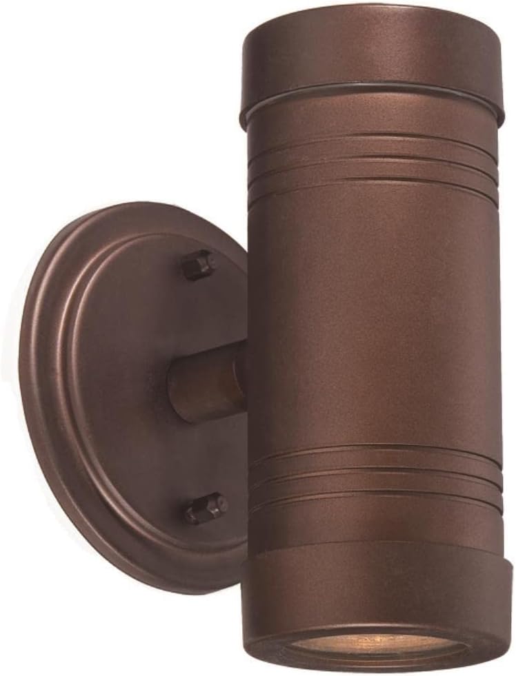 Acclaim 7692ABZ Cylinders Collection 2-Light Wall Mount Outdoor Light Fixture, Architectural Bronze