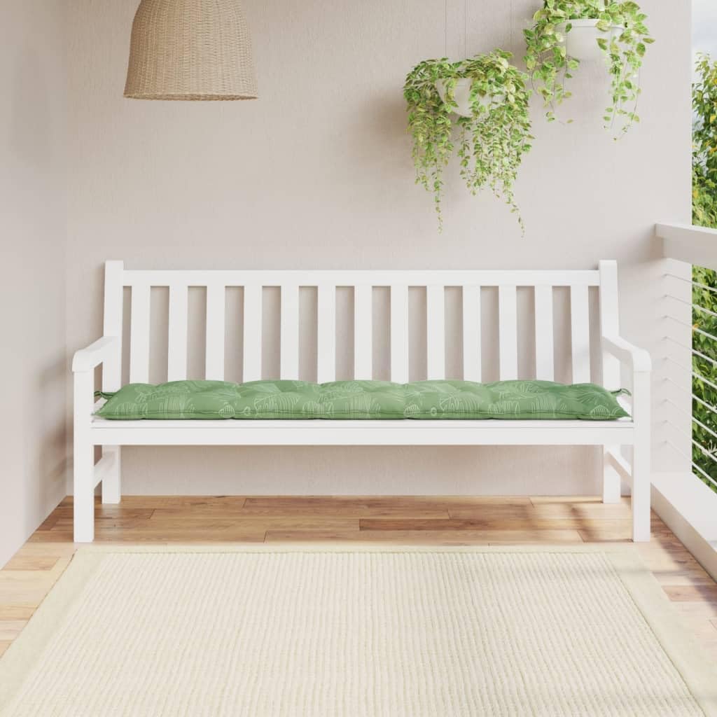 Garden Bench Cushion Leaf Pattern 70.9