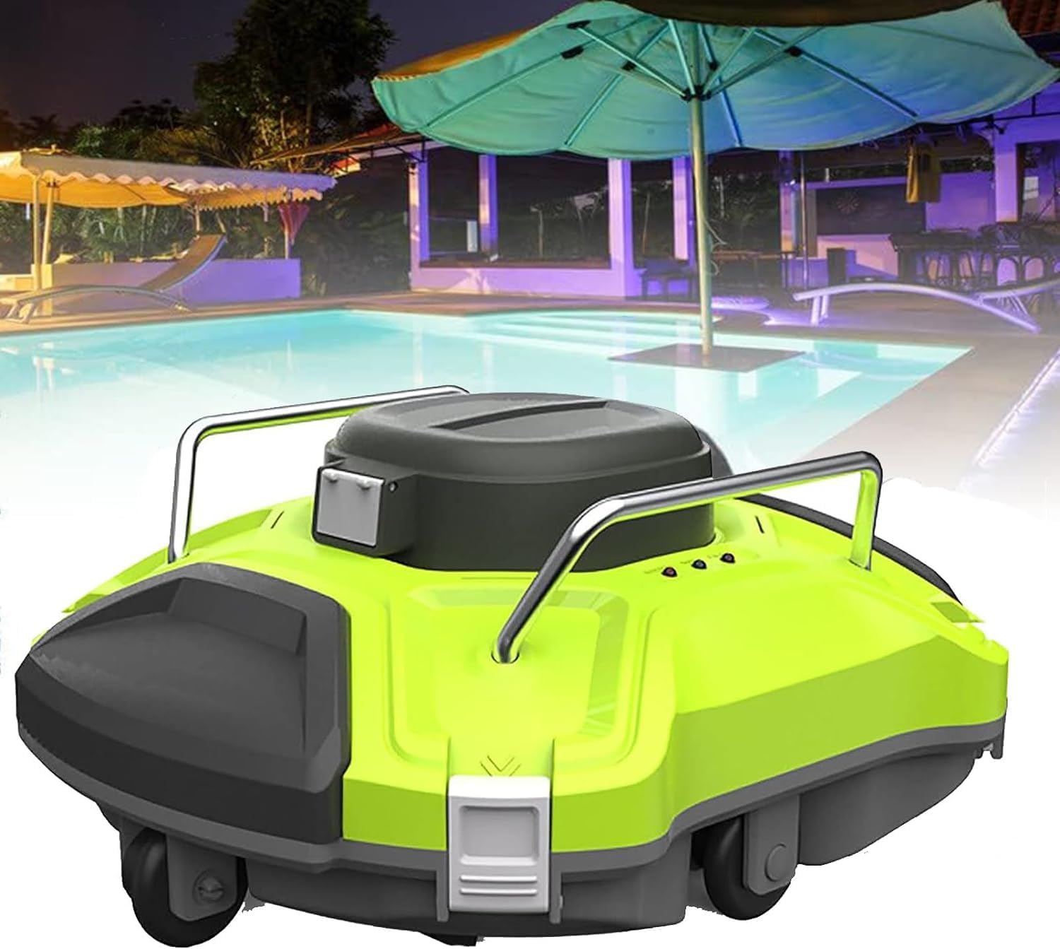 Cordless Robotic Pool Cleaner, Automatic Pool Vacuum Cleaner, Automatic Pool Cleaner Wall Climbing Underwater Cleaner with Smart Navigation, Ideal for All Types of Inground Pools