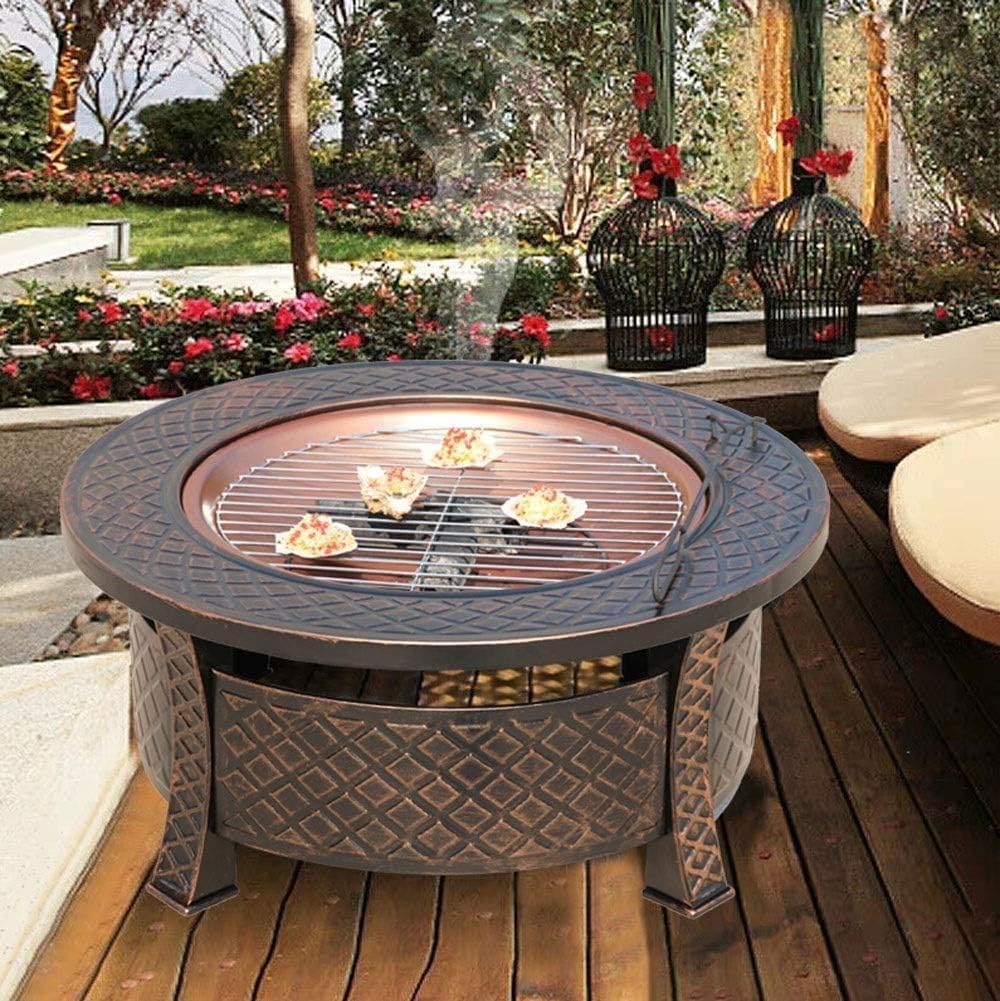 Outdoor Fire Pits,Housewares Cast Iron Fire Pit Outdoor Garden Patio Heater Camping Bowl