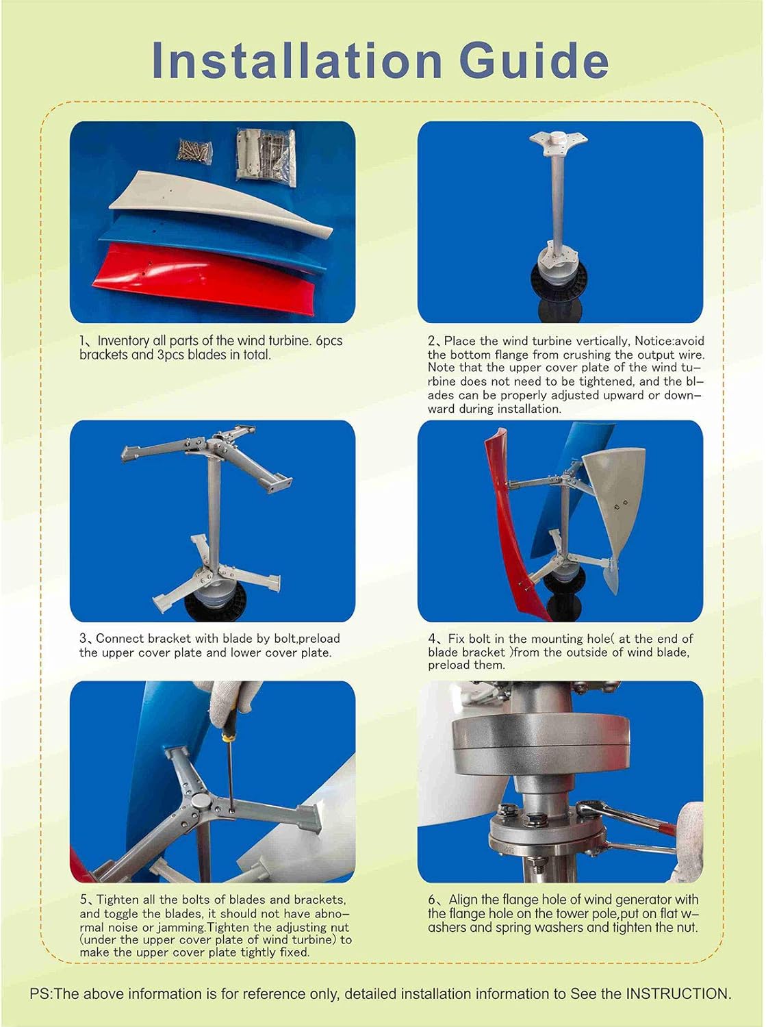Vertical Wind Turbine Generator, 12V 400W Portable 3-Blade Powerful Helix Wind Generator Kit, 1.3m/s Coreless Generator With Starting Wind Speed Suitable For RV Home Industrial Energy