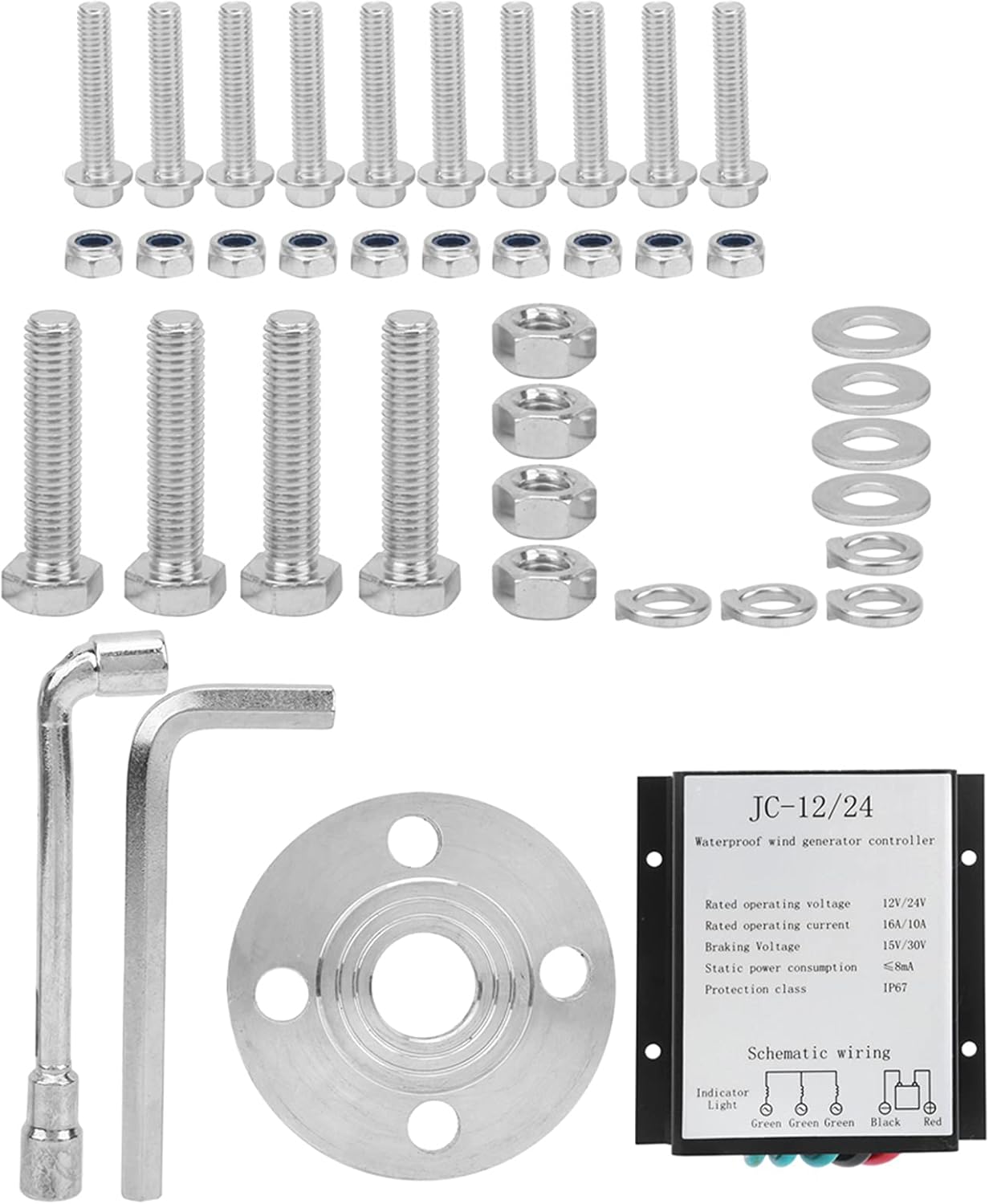 FTVOGUE Wind Turbines, Wind Turbine Generator, Windmill Generator 800W Wind Turbine Businesses 5 Blade Wind Controller, Renewable Energy Power Inverters (12V)