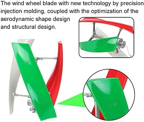 12000W 12V-220V Vertical Axis Permanent Maglev Wind Turbine Generator Lantern 3 Blade Motor Kit with MPPT Controller