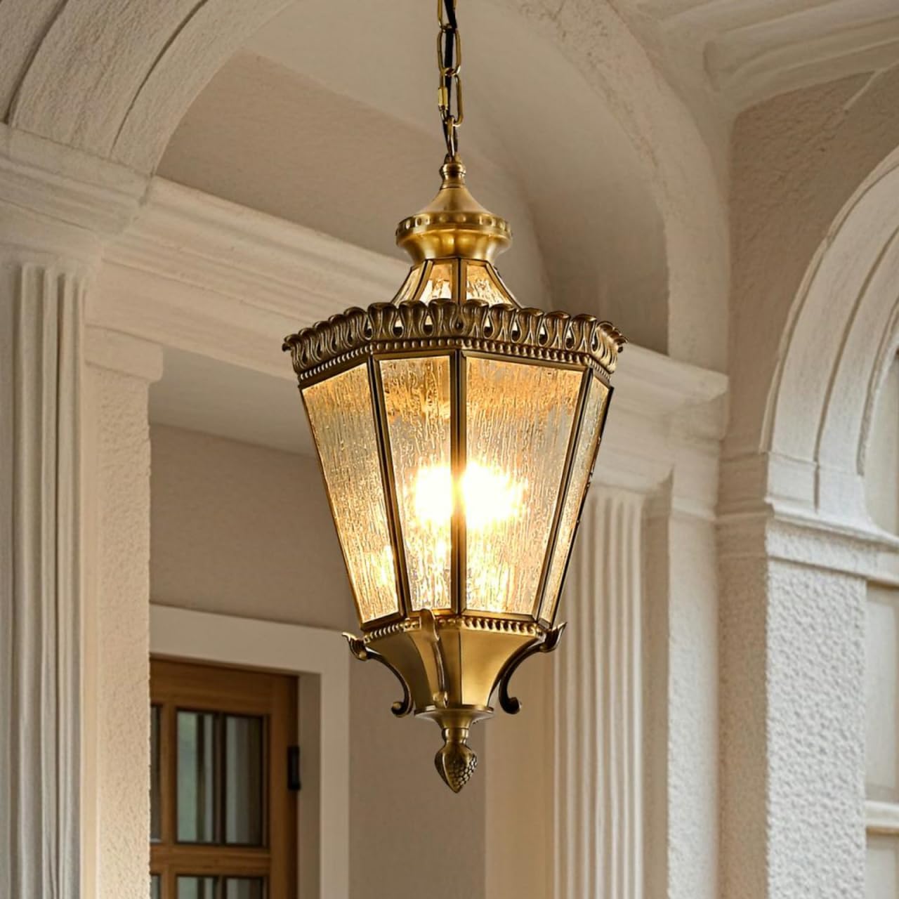 Milaii Copper Outdoor Pendant Light 19.3