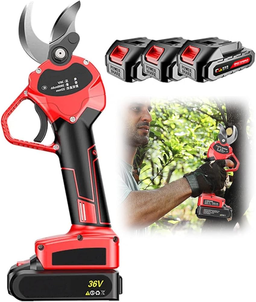 Portable Electric Pruning Shears Cordless Power Pruner 40Mm Cutting Diameter Electric Secateurs Brushless Motor Rechargeable Battery