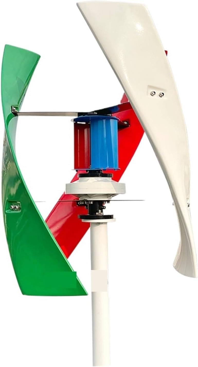 Windmill Generator, 10KW 48V 12V 24V Wind Power Turbine Generator for Home 10000W Windmill Three Phase AC Generator (Color : Green-Acc, Size : 48V_10KW)