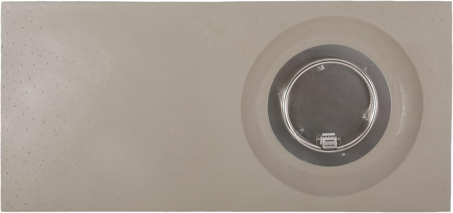 56-inch Rectangle MGO Propane Fire Pit Table, 50000 BTU Outdoor Patio Heater with Concrete Finish, Multi-Functional Coffee Table for Backyard Deck Garden