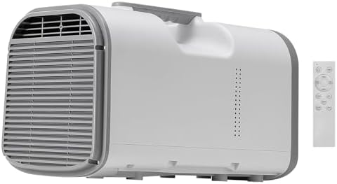 Happybuy Portable Air Conditioner, 4250 BTU 3 - Speed AC Unit with 24H Timer, Adjustable 16-32℃, AC/DC Compatible, for Outdoor Tent Camping, RVs & Home Use, White
