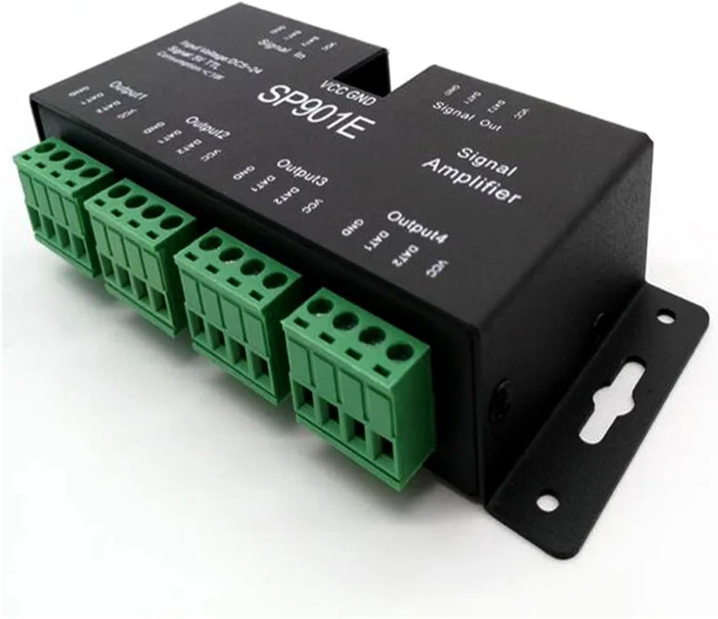SP901E SPI Output Signal 4 Control Group LED Signal Amplifier Controller is Suitable for WS2811 SK6812 APA102 DMX512 Light