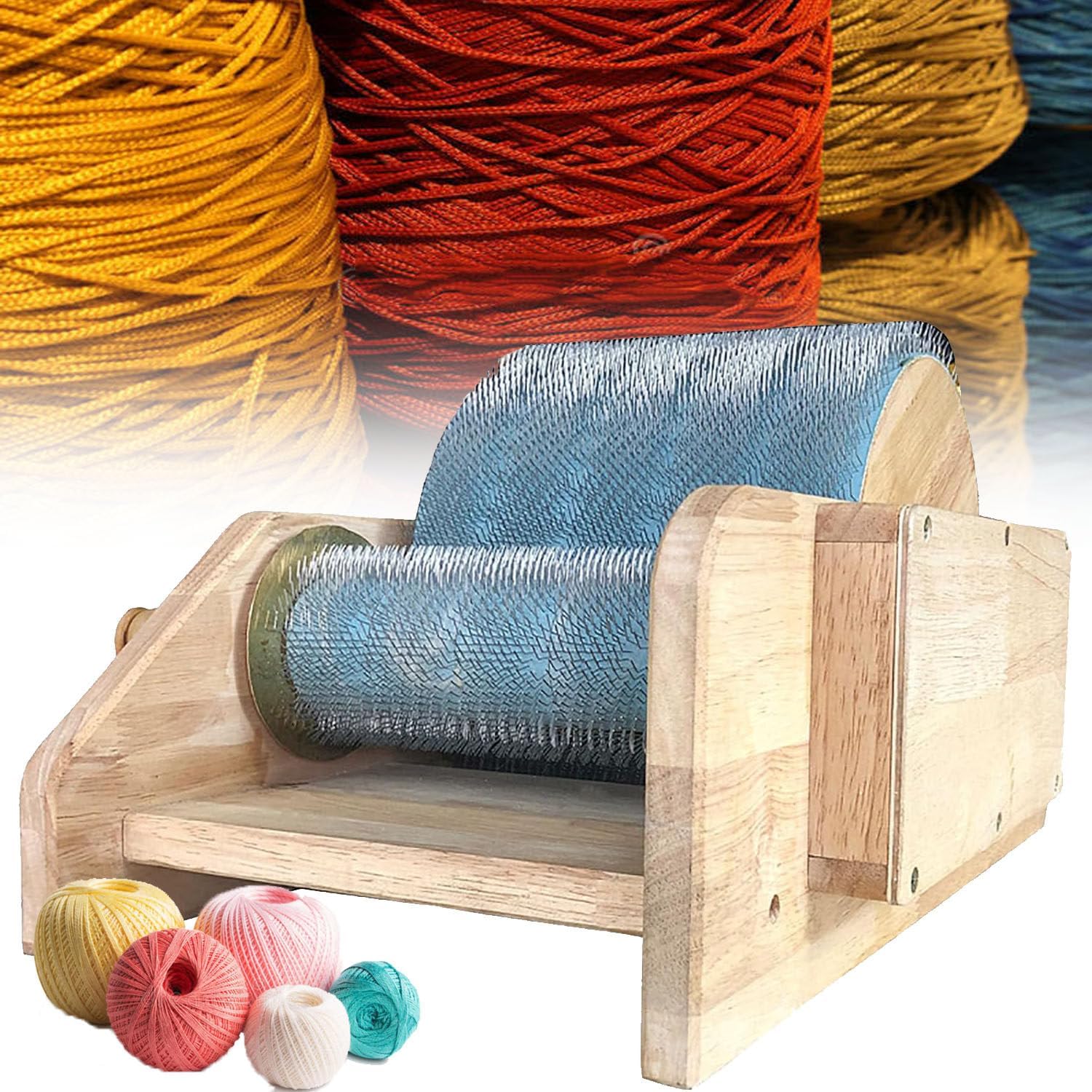 DIY Manual Wool Felt Machine, Wool Blending Board Carding Machine, with Roller and Nylon Bearings, Tooth Pitch Can Set, for Cotton, Linen, Silk, Mix Colors Quickly and Efficiently
