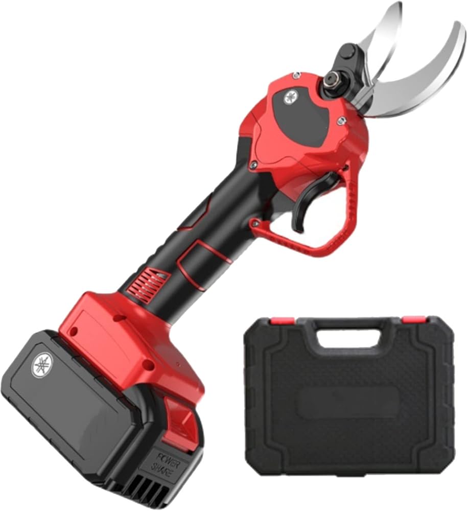 GeRRiT Electric Pruning Shears Cordless Powerful Secateurs 50mm Branch Shears Lightweight with Motor Garden Pruner with Toolbox 1/2 Battery